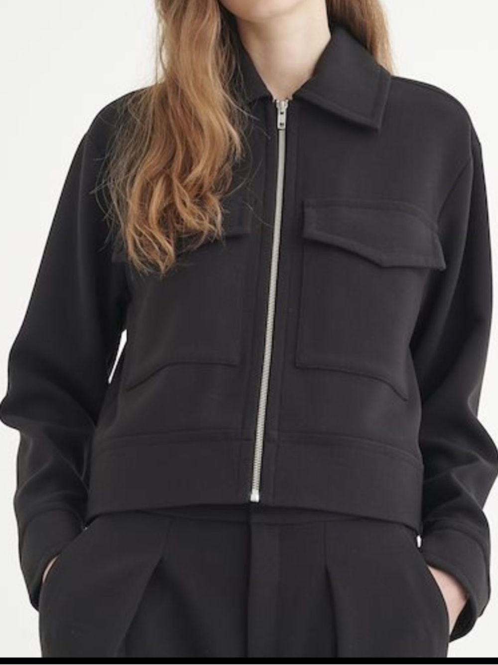 InWear Black Caylee Zip black‎ Boxy Jacket Size 8